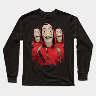 La Casa De Papel - 3 Dali's Mask Long Sleeve T-Shirt